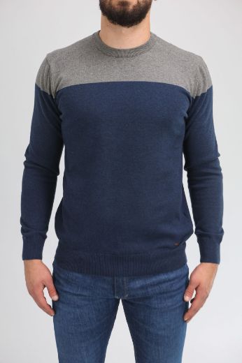 Slika Pamucni dzemper - NAVY GRAPHITE