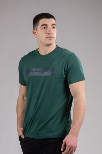 Slika Majica pamucna - TAMNO ZELENA - sa stampom