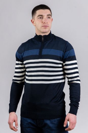 Slika Pamucni dzemper - Midnight White ZIP