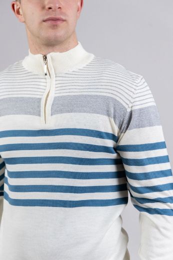 Slika Pamucni dzemper - Arctic Blue ZIP