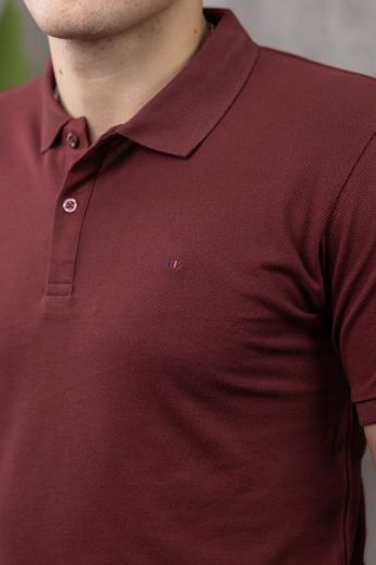 Slika Majica sa kragnom - WINE RED