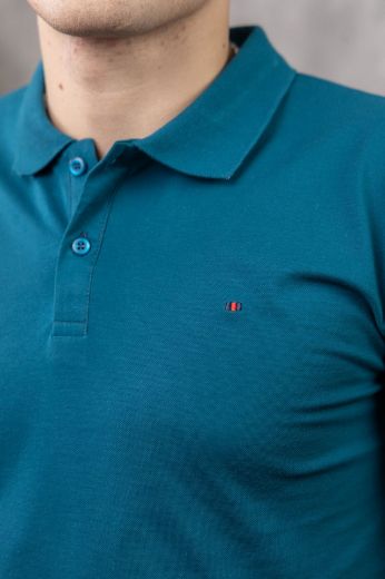 Slika Majica sa kragnom - OCEAN TEAL