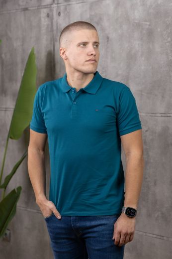 Slika Majica sa kragnom - OCEAN TEAL