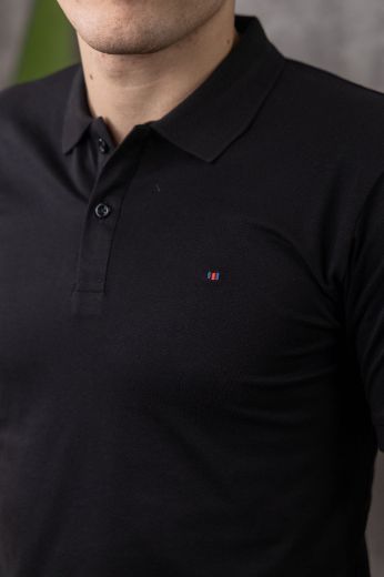 Slika Majica sa kragnom - BLACK