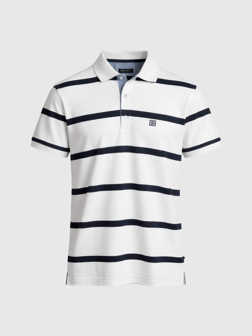 Slika Majica sa kragnom - WHITE STRIPE